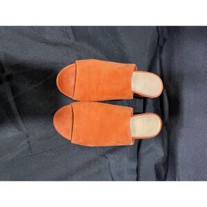 Tory Birch Peep Mule Sandals Orange‎ Size 7M